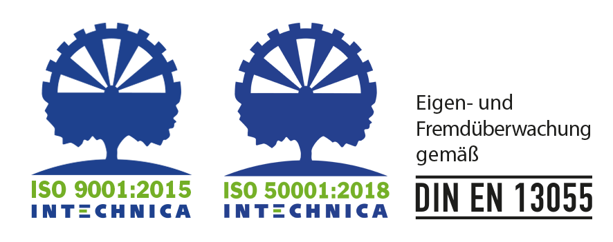 AEROPORist Zertifiziert nach ISO 9001:2015, ISO 5001:2018 und DIN EN 13055
